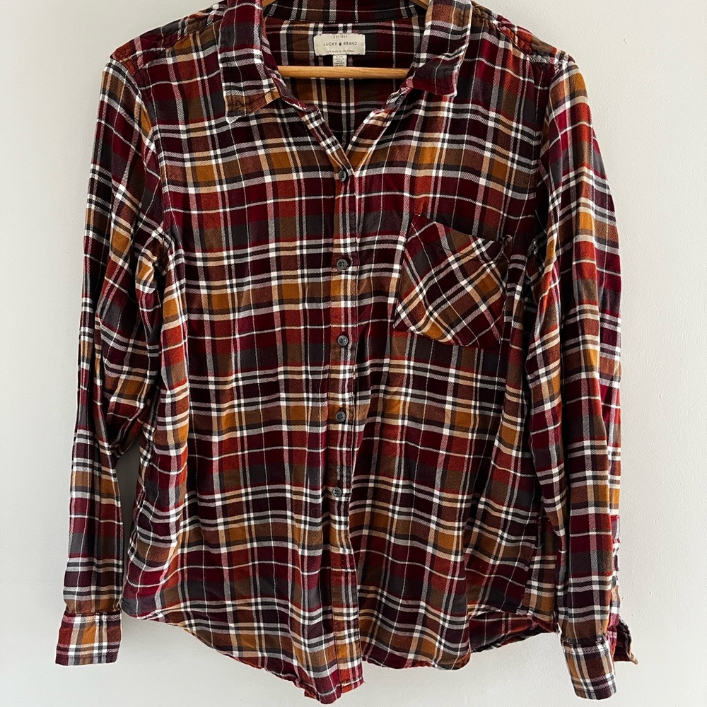 Plaid Button-Up Shirt